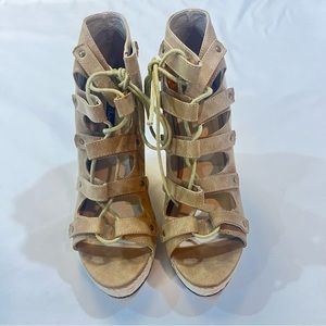 Michael Antonio Gizi Womens Wedge Sandals Size 9
